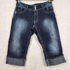 Angels Women's Size 10 Blue Skimmer Capri Pants